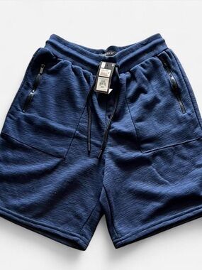 NWT Primark Men's Dark Blue Athletic Drawstring Shorts